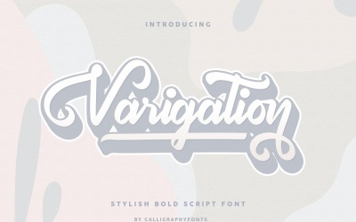 Carattere di calligrafia retrò classico di varigazione