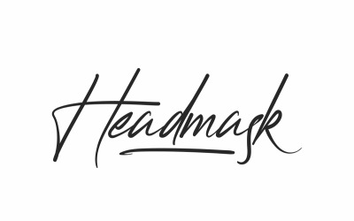 Headmask Signature Script Font