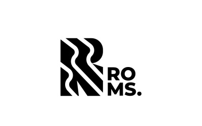Písmeno R - šablona návrhu loga oblečení