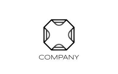 Streszczenie X - szablon projektu Logo gradientu