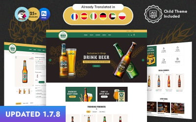 Ambachtelijk bier PrestaShop-thema voor online brouwerijwinkel