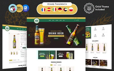 Craft Beer PrestaShop Theme for Online Brewery Store