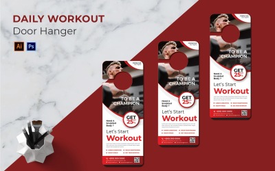 Daily Workout Door Hanger