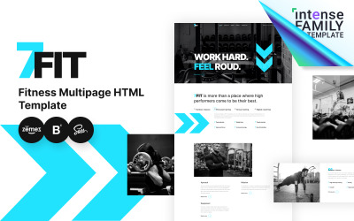 7Fit - Gym HTML5-responsiv webbplatsmall