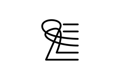 Lettre LE - Modèle de Logo Tech
