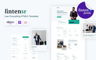 Lintense - Landingspaginasjabloon voor Law Consulting