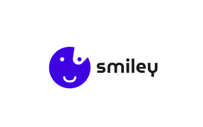 Modèle de conception de logo de sourire