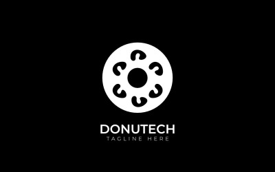 Modèle de conception de logo Donut Tech
