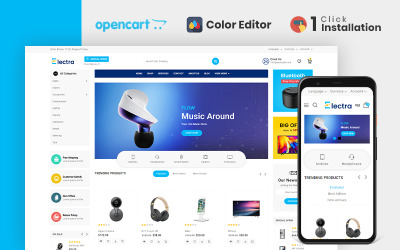 Modello OpenCart del negozio di elettronica Electra