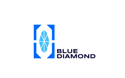 Niebieski Diament - Szablon Logo