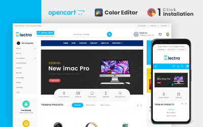 Шаблон OpenCart для магазина электроники Electra