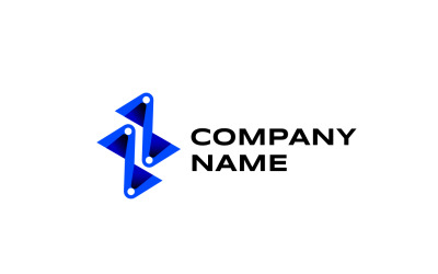 Tech - Plantilla de logotipo degradado