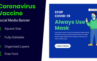 Coronavirus Symptoms Template Banner Design
