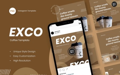 Exco - Kaffee Instagram Post Vorlage