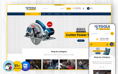 Инструменты для электрооборудования - адаптивная тема PrestaShop