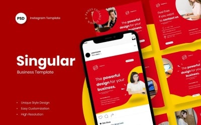Singular Business Instagram Post Template