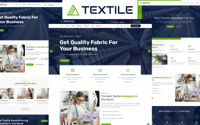 Текстиль - Шаблон веб-сайту для текстильного бутстрапа 5 HTML