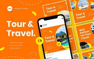 Tour &amp;amp; Travel Business Instagram Post Template