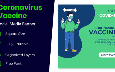 Zabraňte designu bannerů s viry koronaviry