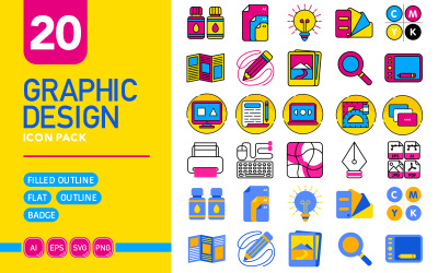 Conception graphique - Pack d&amp;#39;icônes vectorielles