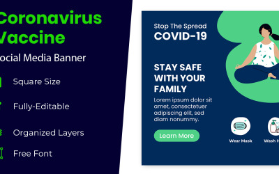 Coronavirus Vaccine Social Media Design