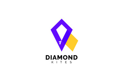 Diamentowe latawce - zabawny szablon projektu logo