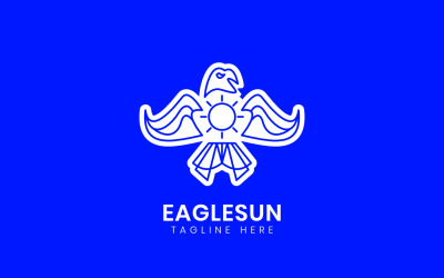 Eagle Sun Logo-Design-Vorlage