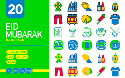 Eid Mubarak - Vektor Icon Pack