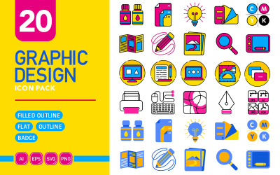 Graphic Design - Pacchetto di icone vettoriali