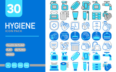 Higiene - Paquete de iconos vectoriales