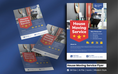 House Moving Service szórólap vállalati azonosító sablon