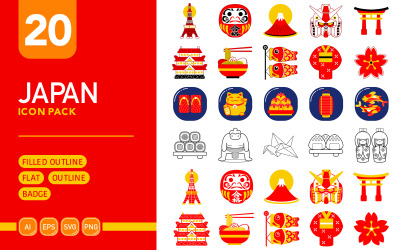 Japan Land - Vector Icon Pack