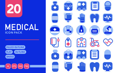 Médico - Paquete de iconos vectoriales