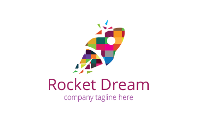 Plantilla de logotipo de Rocket Dream
