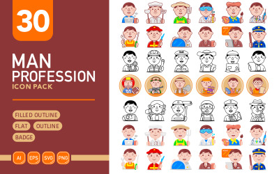 Profissão de homem - Vector Icon Pack