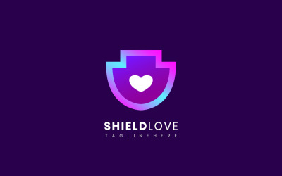 Shield Love - Mooi logo-sjabloon
