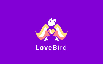 Szerelmes madár - szórakoztató logótervező sablon