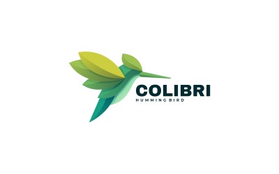 Colibri Kleurovergang Kleurrijk Logo Sjabloon