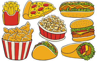 Fast Food - Doodle Vector # 01