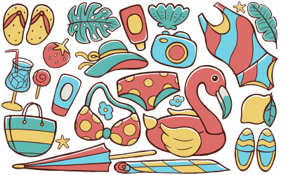 Nyár - Doodle Vector # 02