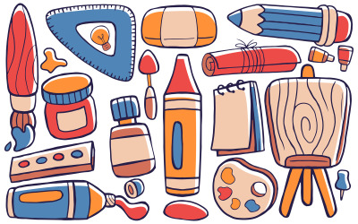 Sanat Stüdyosu - Doodle Vektör #01