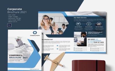 Business Bifold Brochure Szablon identyfikacji wizualnej