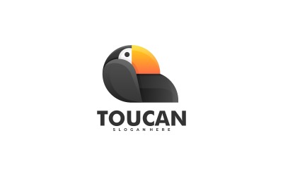 Gradientowe kolorowe logo Tukan