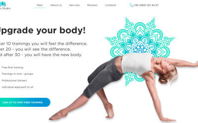 Lotus Studio - Szablon PSD Pilates Club