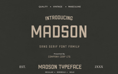 Madson - Maskulina moderna typsnitt