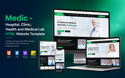 Medic – HTML-Website-Vorlage für Krankenhäuser, Kliniken, Gesundheitseinrichtungen und medizinische Labore