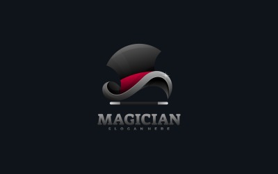 Szablon kolorowe logo magika gradientu