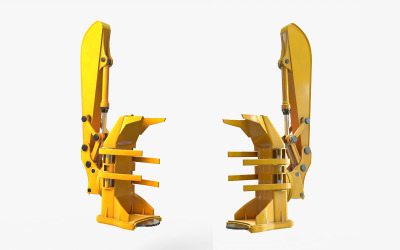 Braço Feller Buncher Modelo Low Poly 3D montado em PBR