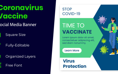 Coronavirus skydd relaterad vektor design sociala medier