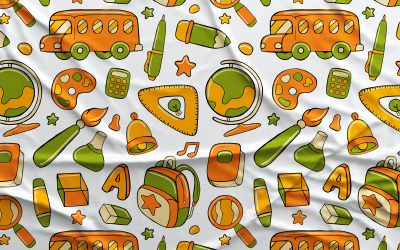 De volta às aulas # 01 - Vector Seamless Pattern